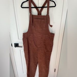 Aerie brown corduroy overalls